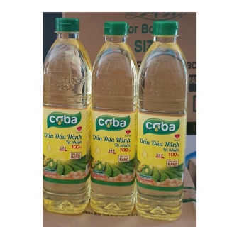 Combo 3 chai dầu đậu nành coba 1lit