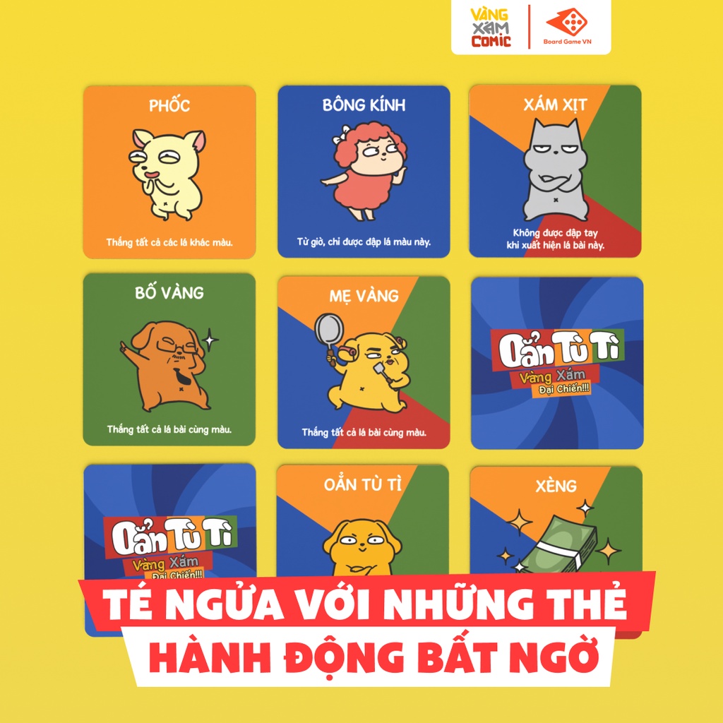 Boardgame Oẳn Tù Tì - Vàng Xám Đại Chiến - Thư Viện Đồ Chơi