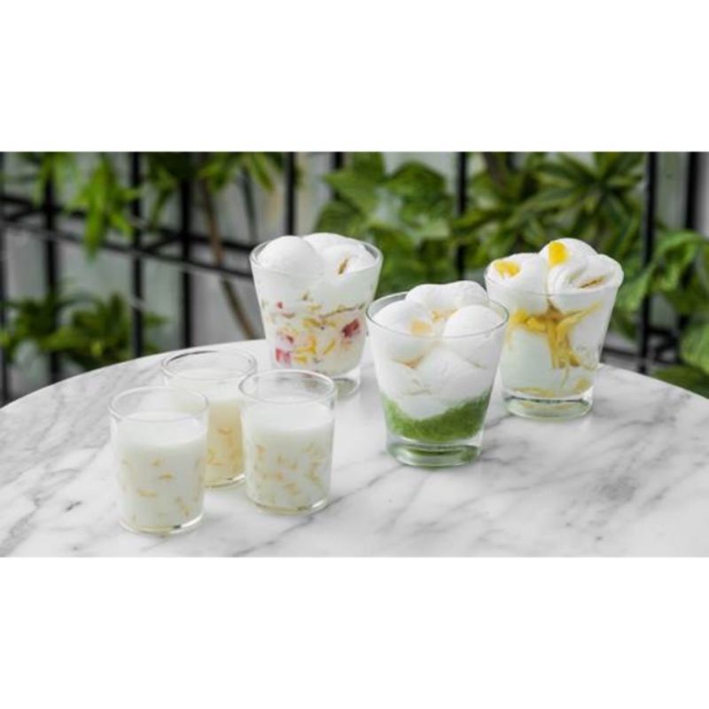 Set 6 cốc lùn hình trụ đứng 170ml UG-381 dành cho quán sữa chua trân châu , quán trà , coffe