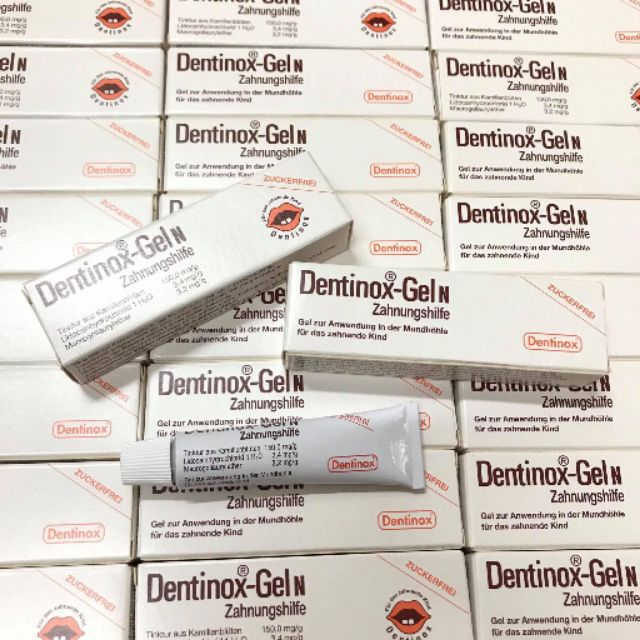 Gel Dentinox bôi mọc răng không đau cho bé