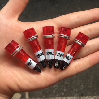 10 Bóng Đèn Báo 220V Màu Đỏ