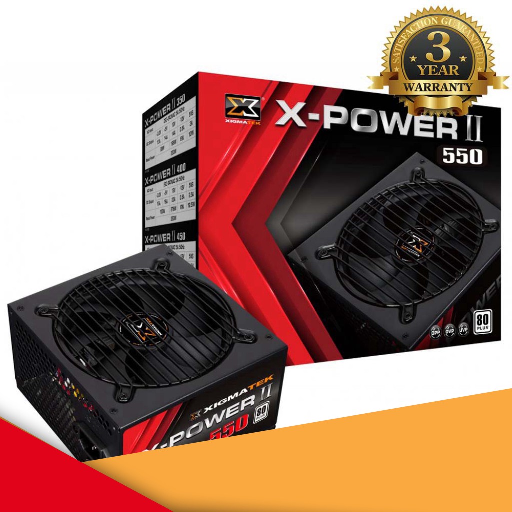 Nguồn máy tính XIGMATEK X-POWER II 550 (EN42456) 80PLUS-Bảo hành 36 T