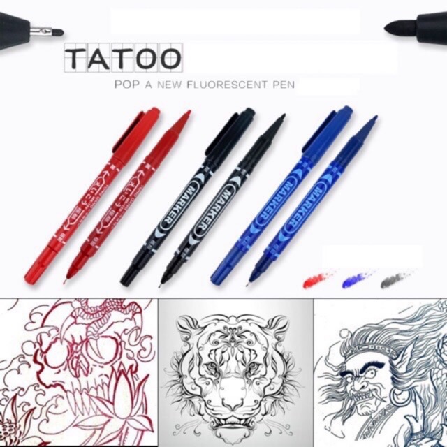 6 bút vẽ trên da,bút định hình