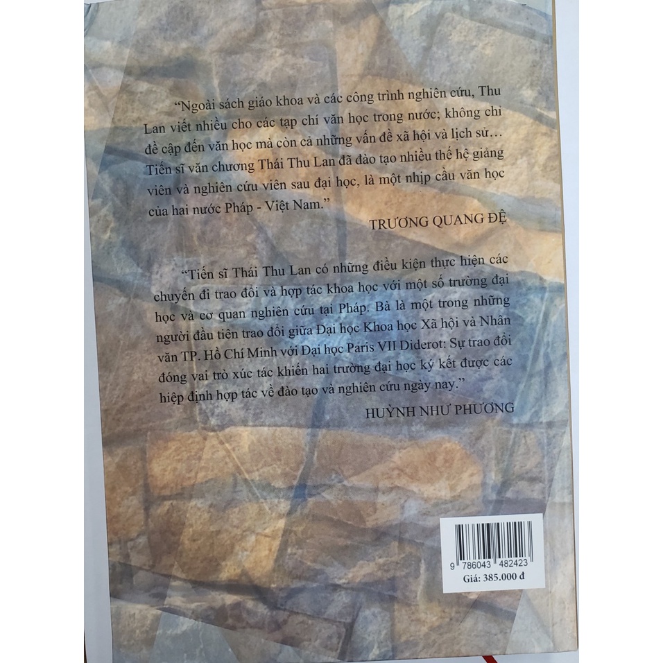 Sách - Thái Thu Lan Tuyển Tập Hành Trình Giao Thoa Giữa Văn Học Pháp Và Văn Học Việt Nam