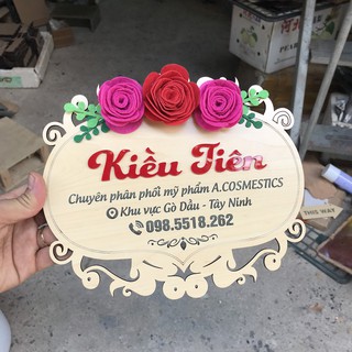 Bảng Gỗ Trang Trí - Chụp Ảnh Sản Phẩm - Thiết Kế Demo FREE