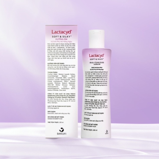 Dung dịch vệ sinh phụ nữ Lactacyd Soft & Silky 250ml