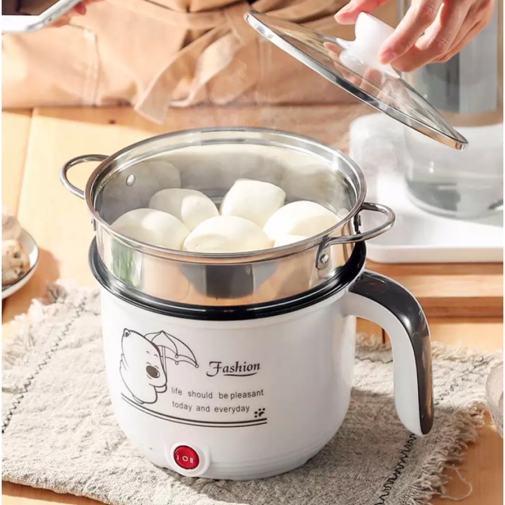 NỒI ĐIỆN NẤU MÌ LUỘC TRỨNG CỰC NHANH - CA NẤU MÌ SIÊU TỐC, NỒI LẨU ĐIỆN MINI ĐA NĂNG