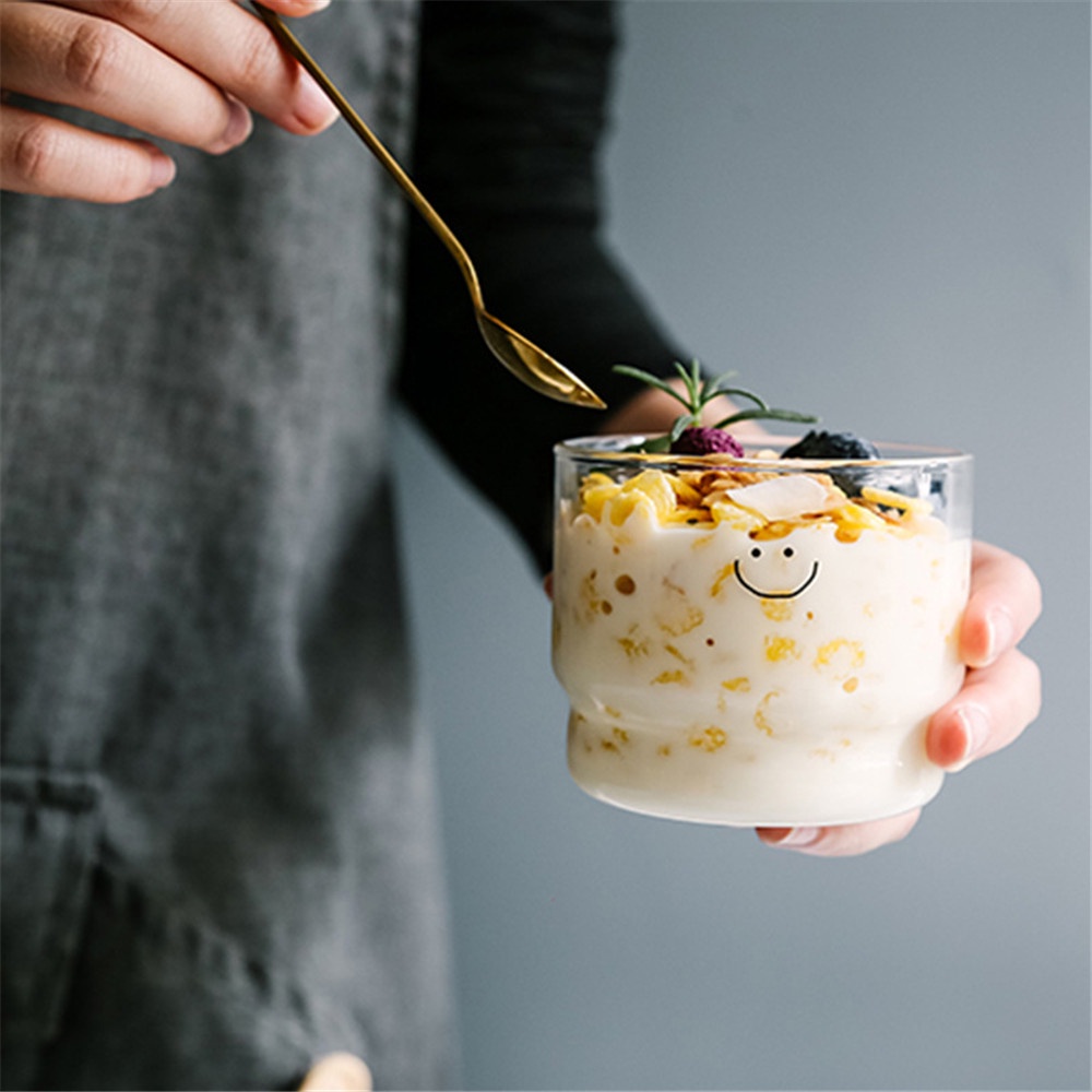 Cốc thủy tinh trong suốt có thể xếp chồng lên nhau dung tích 300ml