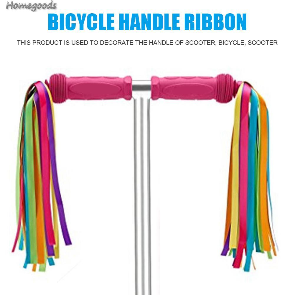 2 Dây ruy băng tua rua trang trí tay lái xe đạp cho bé