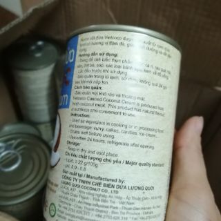Nước cốt dừa hữu cơ Vietcoco 400ml (HSD 2021)