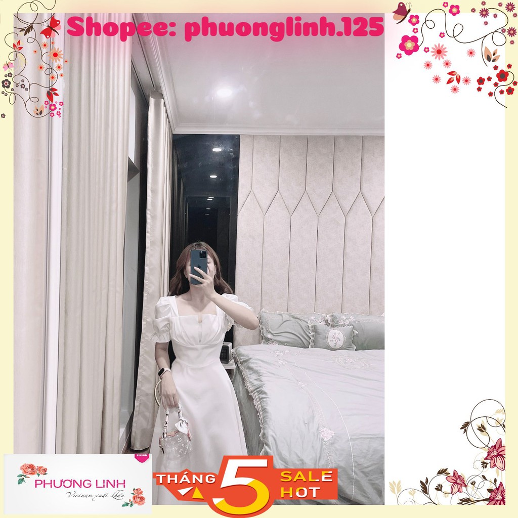 [Mã FAGREEN1505 giảm tới 30K đơn 99K] VÁY VNXK XẾP QUẠT NGỰC TAY BỒNG 2M CHO NỮ | BigBuy360 - bigbuy360.vn