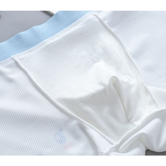 Quần Lót Boxer Vải Cotton In Hoạt Hình Dễ Thương Thời Trang Mùa Hè Cho Các Cặ