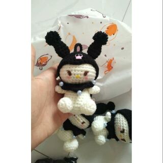 [Hot] Móc khóa len Kuromi siêu hot - Móc khóa Kuromi