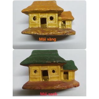 [Chọn mẫu] Nhà Lá Mini Trang Trí Hổ Cá, Bể Cá-Hòn Non Bộ,..