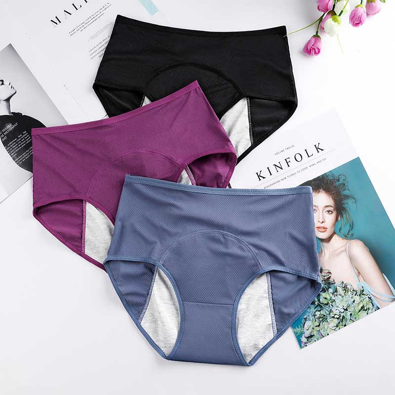 Quần lót cotton lưng cao chống nước kháng khuẩn thoáng khí thoải mái ấm áp dành cho nữ | BigBuy360 - bigbuy360.vn