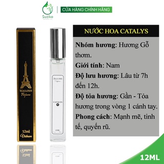 Tinh dầu nước hoa dạng xịt Suziko Catalys 12ml, nam tính, lịch lãm, bí ẩn
