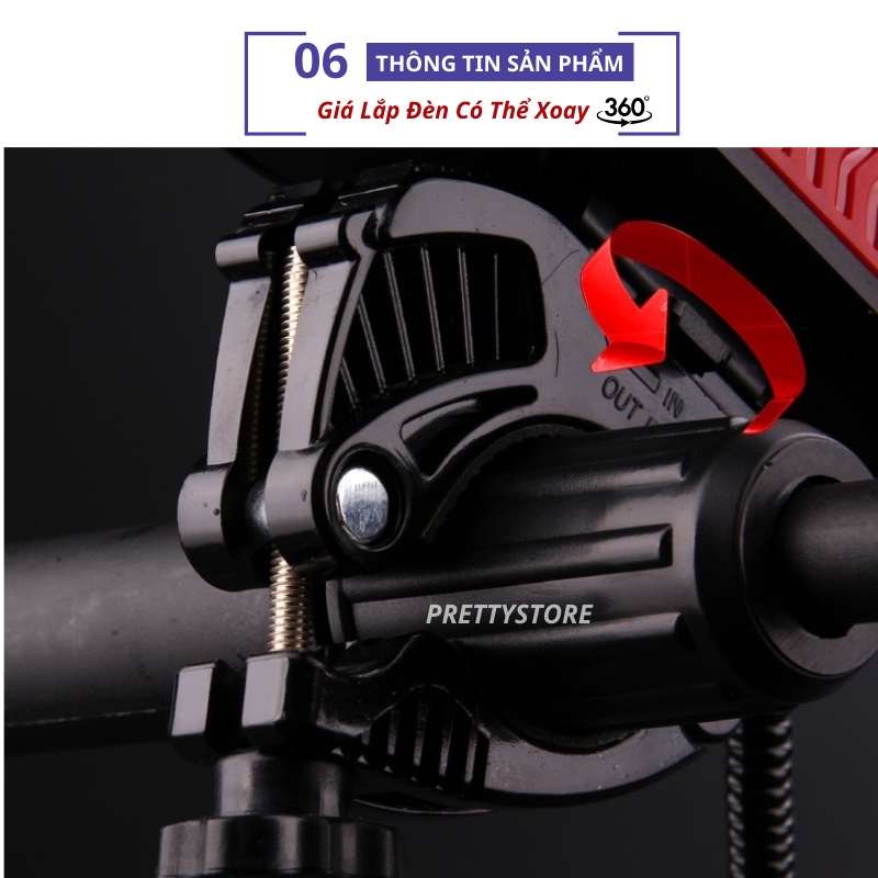 Đèn pha xe đạp Ly22 có còi to siêu sáng, đèn chống nước sạc USB nhiều màu