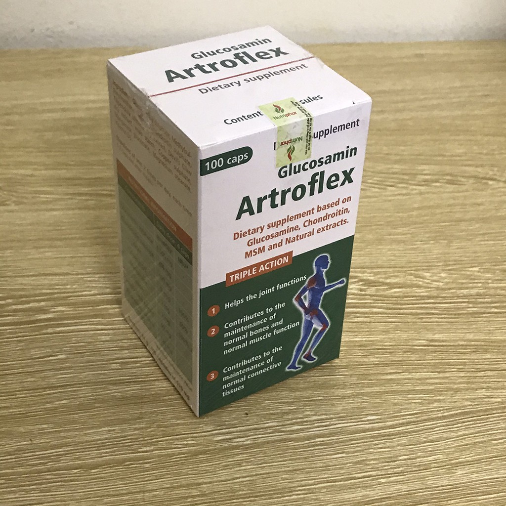 Viên Uống Glucosamin Artroflex Hộp 100 Viên - Tái Tạo Tăng Cường Chất Lượng Sụn Khớp