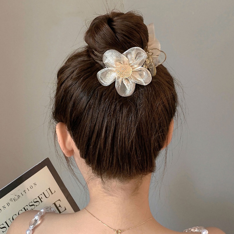Kẹp tóc càng cua hình hoa 5 cánh phong cách Hàn Quốc siêu đẹp