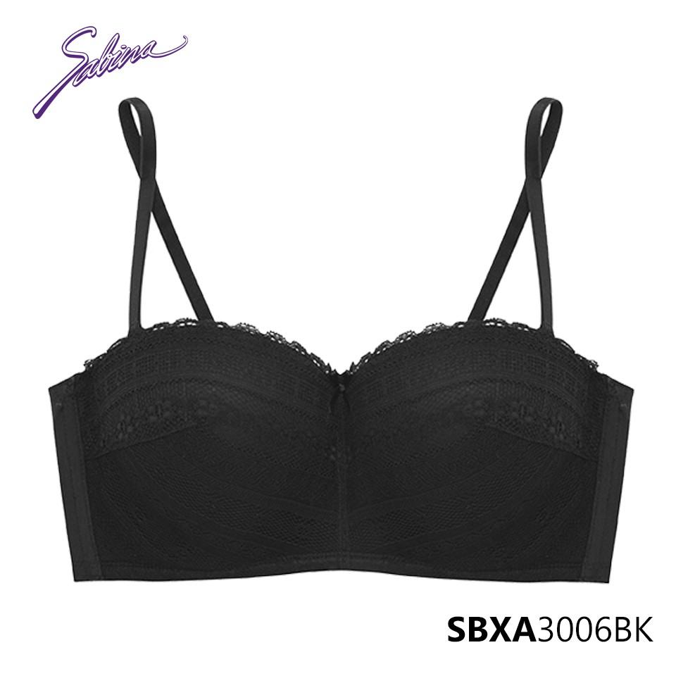 Combo Áo Lót Cúp Ngang Mút Dày Nâng Ngực Phối Ren Và Quần Đồng Bộ Màu Đen Doomm Doomm By Sabina SBXA3006BK+SUXA3006BK | BigBuy360 - bigbuy360.vn