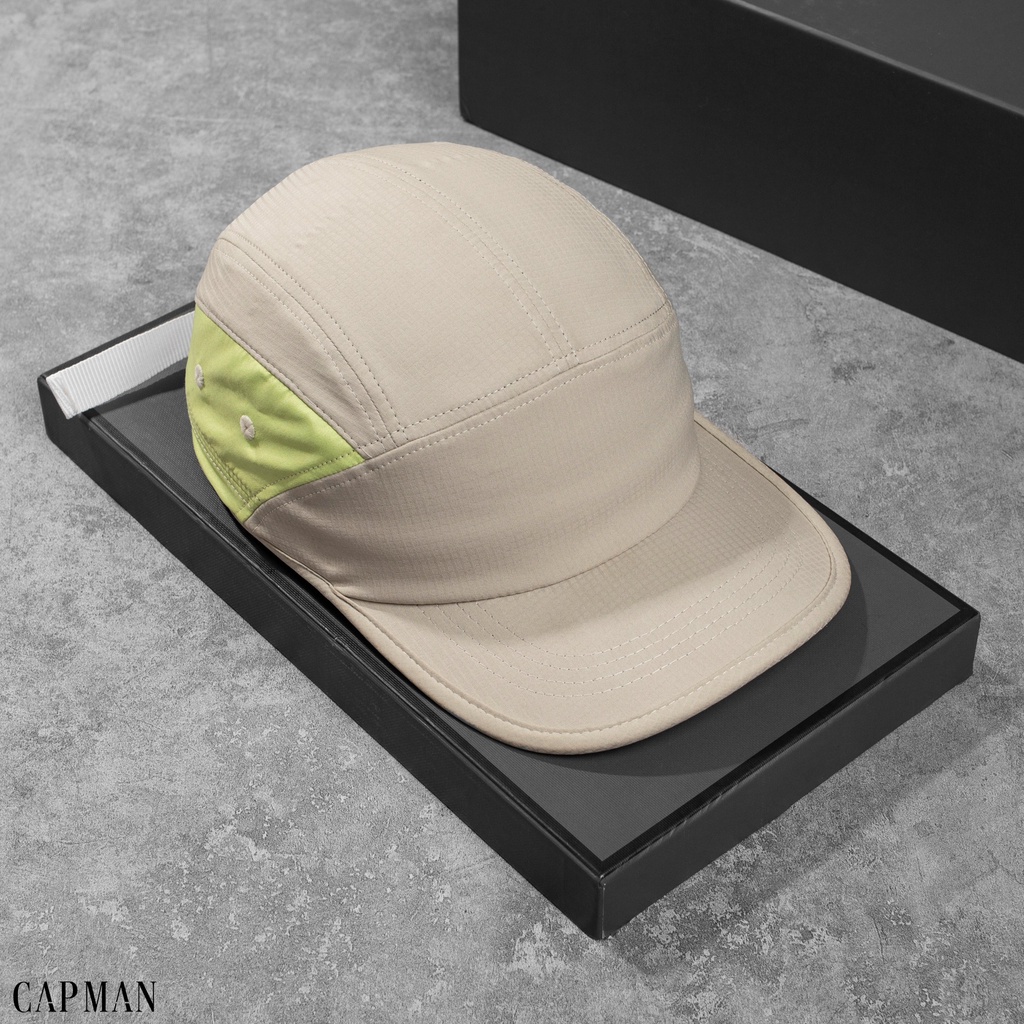 Mũ lưỡi trai chính hãng CAPMAN phom dáng thể thao CM58 vải dù màu kem