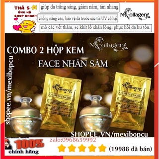 Bộ 2 hộp kem face nhân sâm n'collagen chính hãng xóa mụn mờ thâm nám tàn nhan giá sỉ