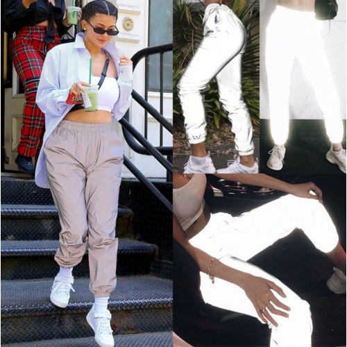 Quần phát sáng lưng thun bo ống cá tính thời trang cho nữ