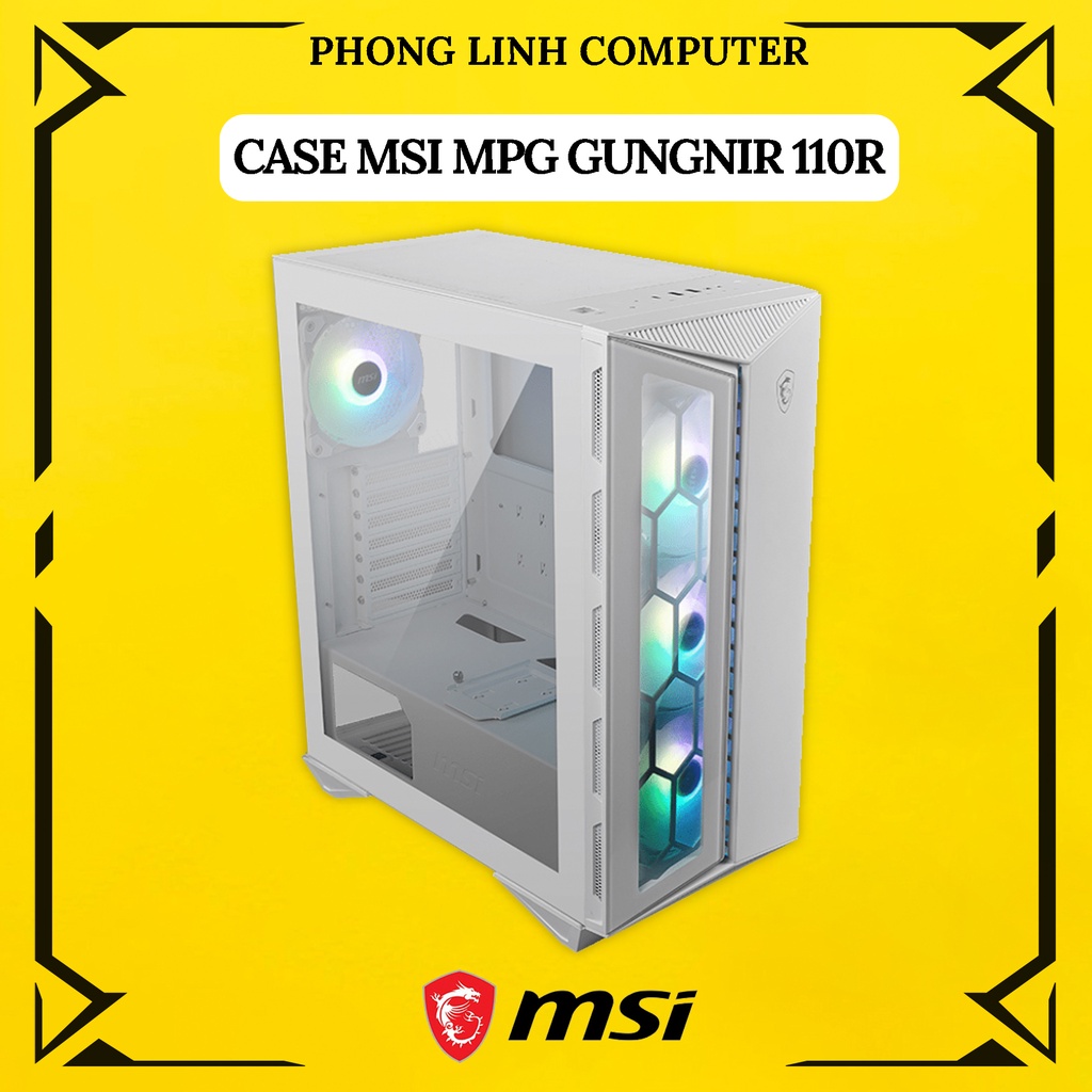 Vỏ Case MSI MPG GUNGNIR 110R 2 MÀU TRẮNG - ĐEN