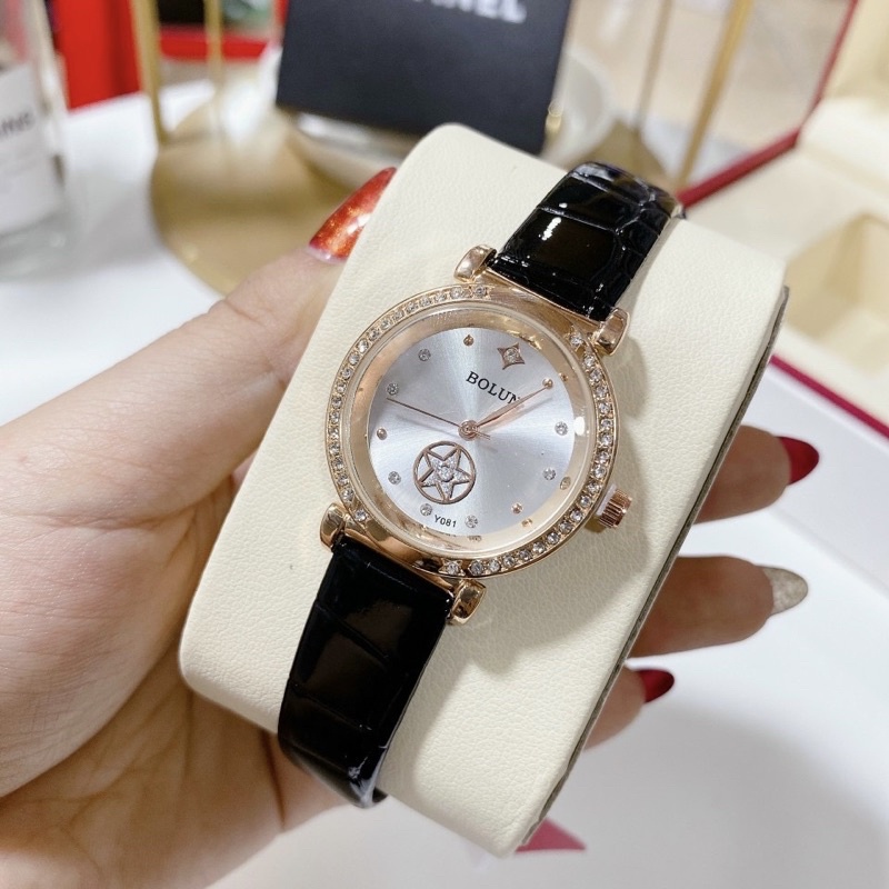 Đồng hồ thời trang nữ. Mặt tròn đính đá siêu xinh Fullbox 2021 | BigBuy360 - bigbuy360.vn