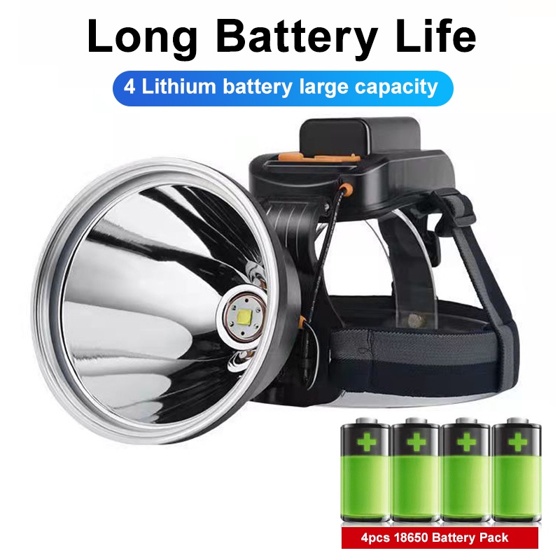 Đèn Pin Đội Đầu Siêu Sáng Chống Thấm Nước Có Thể Sạc Lại Được