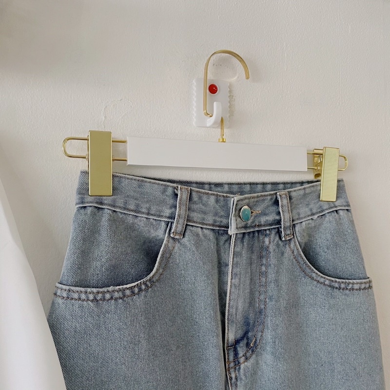 [ẢNH ĐỘC QUYỀN MEGGIECLOSET] Chân váy jean suông thêu hoa | BigBuy360 - bigbuy360.vn