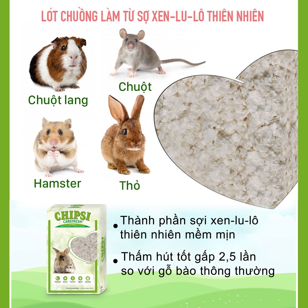 Lót chuồng giấy cho thú nhỏ Carefresh Confetti | Siêu thấm hút | Không bụi | Mềm mịn | Phân huỷ sinh học | Nhiều màu sắc