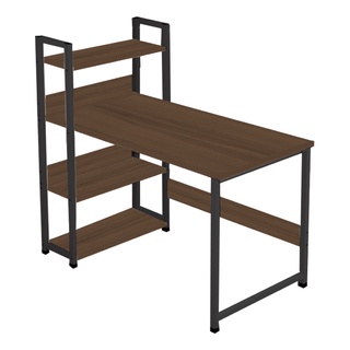 office.gaming.chair19Bàn làm việc Mẫu T90 khung lớn  kèm kệ sách  màu nâu socola khung đen (D90cmxC120)