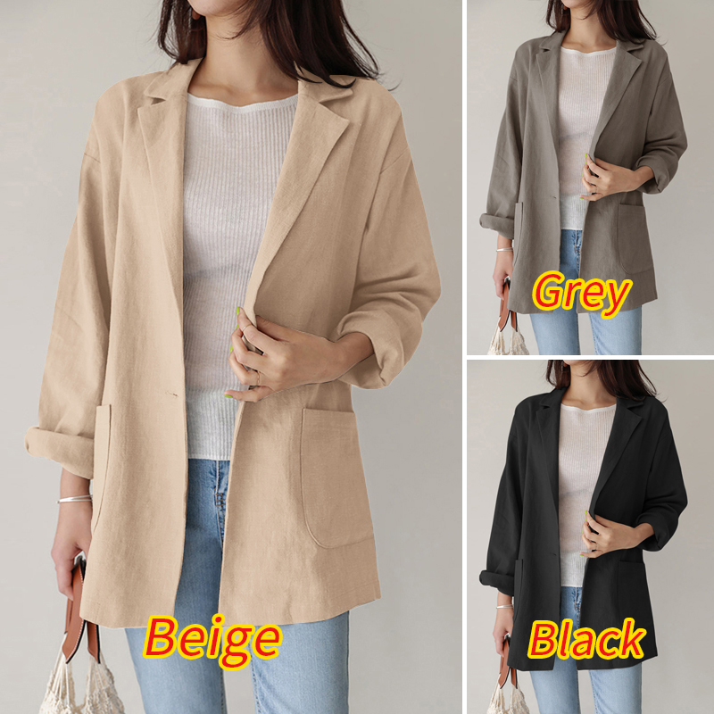 Áo Khoác Blazer ZANZEA Tay Dài Thời Trang Dành Cho Nữ