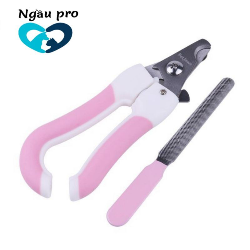 Combo Kìm Cắt móng cho chó mèo kèm Dũa loại có bìa - Bộ kềm bấm móng cho thú cưng khoẻ đẹp bền có 2 kích cỡ size ngaupet