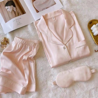 Set đồ ngủ lụa cúc đá