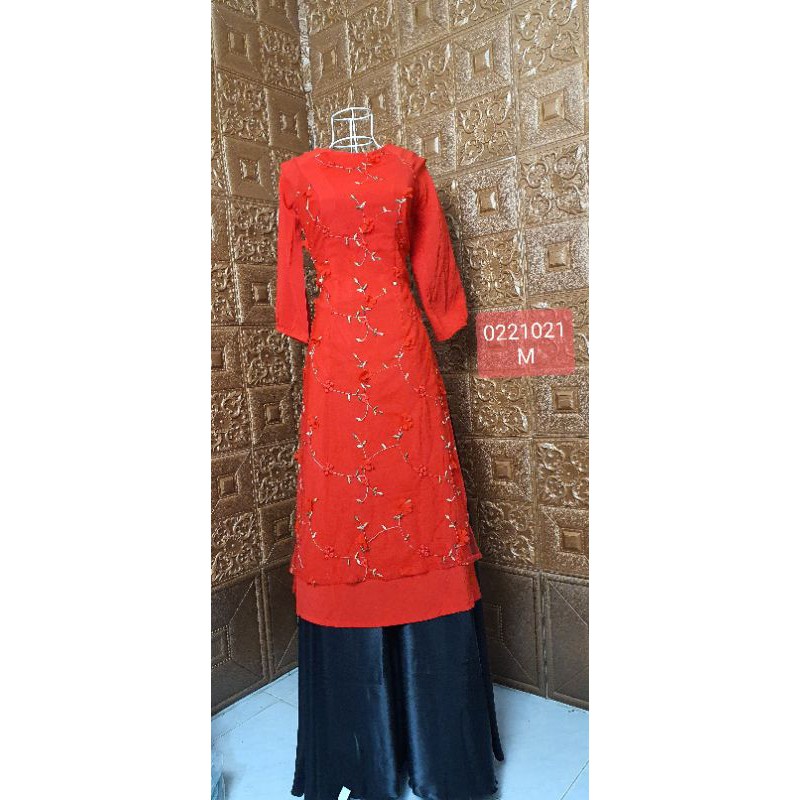 Áo dài nhung kim sa trẻ