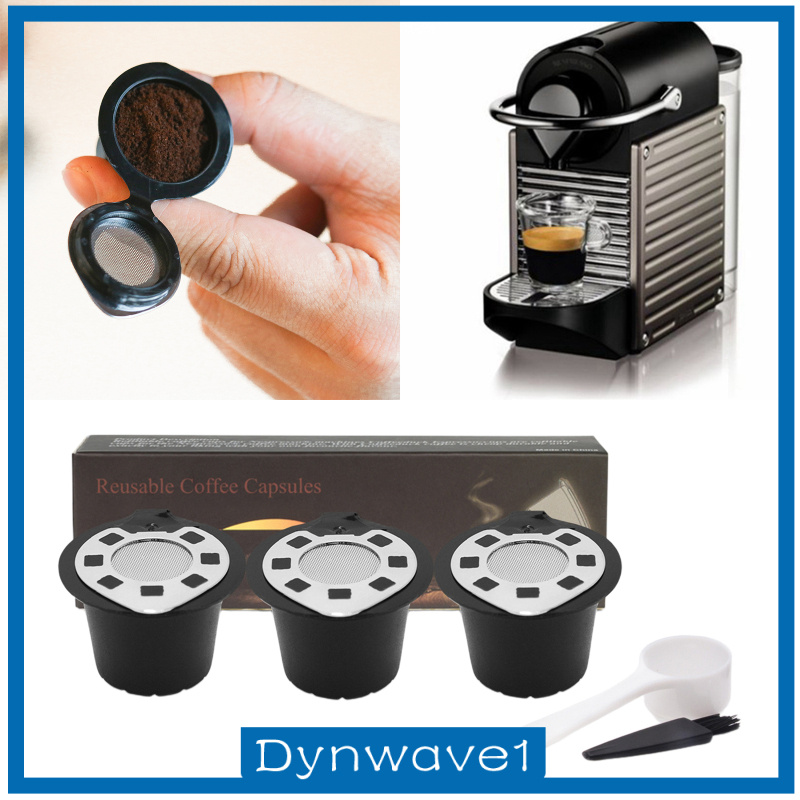 Set 1 Bộ 3 Viên Nén Cà Phê Kèm Muỗng Và Cọ Cho Máy Pha Cà Phê Nespresso