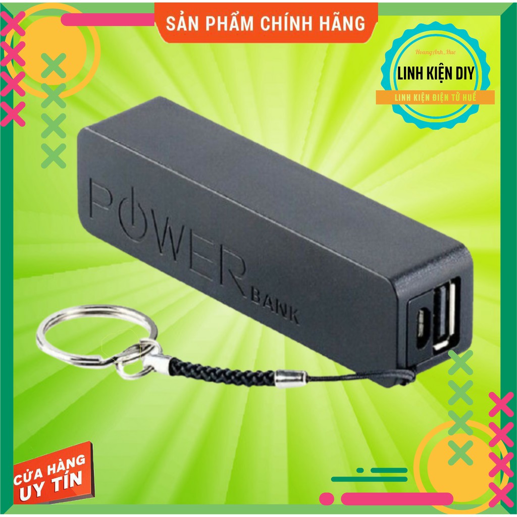 Box sạc dự phòng 18650 1 cell pin móc chìa khóa sạc khẩn cấp (Không Pin)