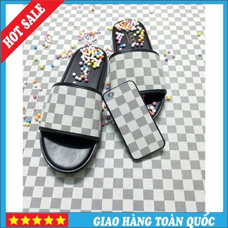 💕💕Dép Nam L.V 💕💕Quai Ngang Ô Vuông Full Size 37-42