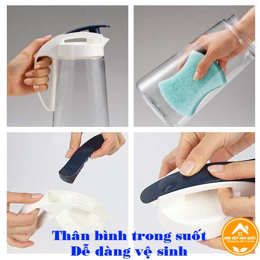 Bình nước Lock&amp;Lock One Touch 1.6L và 2L ABF631 ABF632