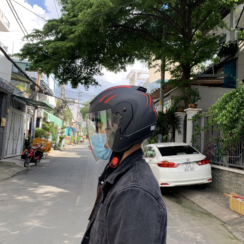 Mũ Bảo Hiểm SRT Moto PGK Tem V2 Kính Khói - Chọn Mẫu