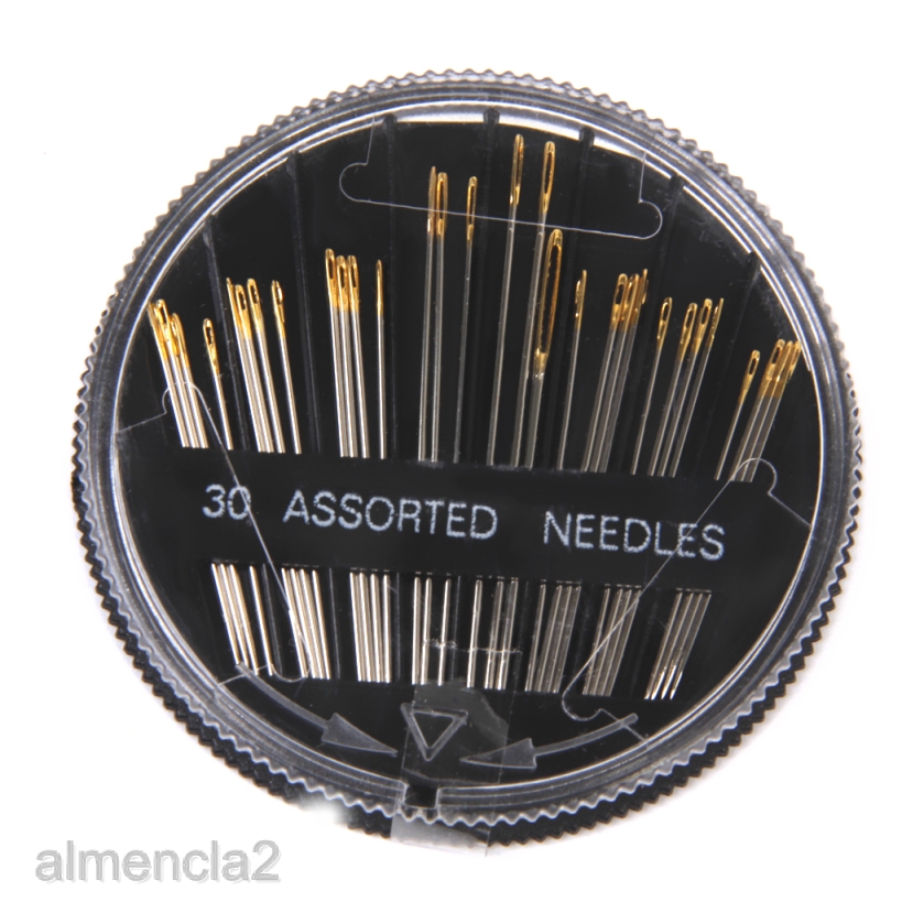 30pcs Assorted Hand Sewing Needles Embroidery Mending Quilting with Case