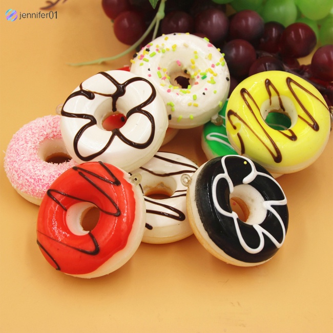 Mô Hình Bánh Donut Nhiều Màu Sắc Vui Nhộn Sáng Tạo Trang Trí Nhà Bếp / Giáng Sinh Mới