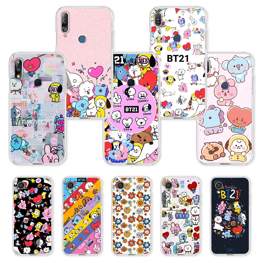 Ốp Điện Thoại Trong Suốt In Hoạt Hình BT21 Cho Asus Zenfone 3 ZE552KL/3 ZE520KL/ZB634KL