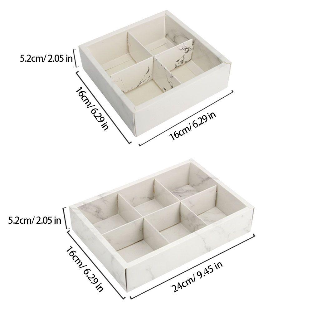 LAKAMIER Hộp Đựng Bánh Ngọt 4 / 6 Lỗ Có Nắp Đậy Tiện Dụng