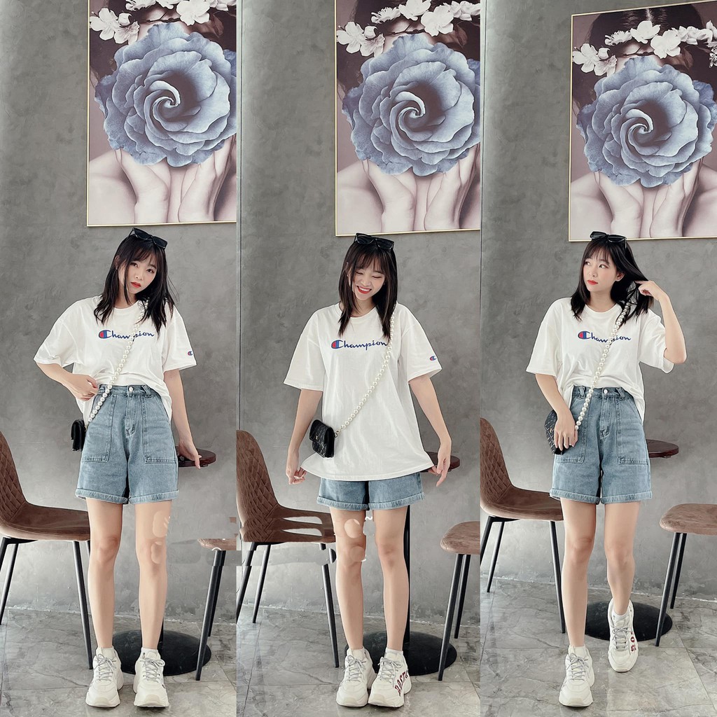 [ NHỎ NHOI ] QUẦN JEAN NGỐ LỬNG NỮ 2 TÚI TRƯỚC ĐĨA CHÉO FORM RỘNG LAI CUỐN MÀU XANH NHẠT CÁ TÍNH BẢN LĨNH UTI