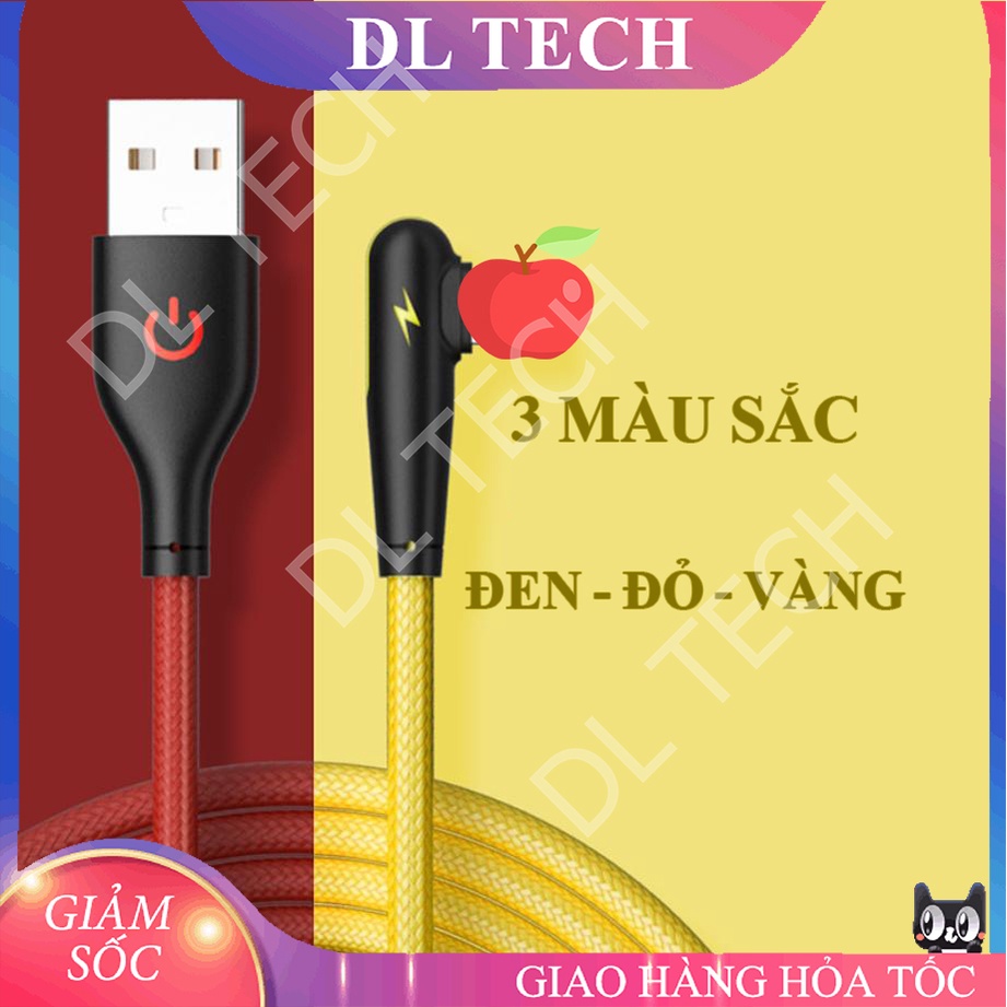 Cáp Sạc Nhanh cho IP90 Độ 3a chữ L 1m 2m mã 90 độ DL TECH