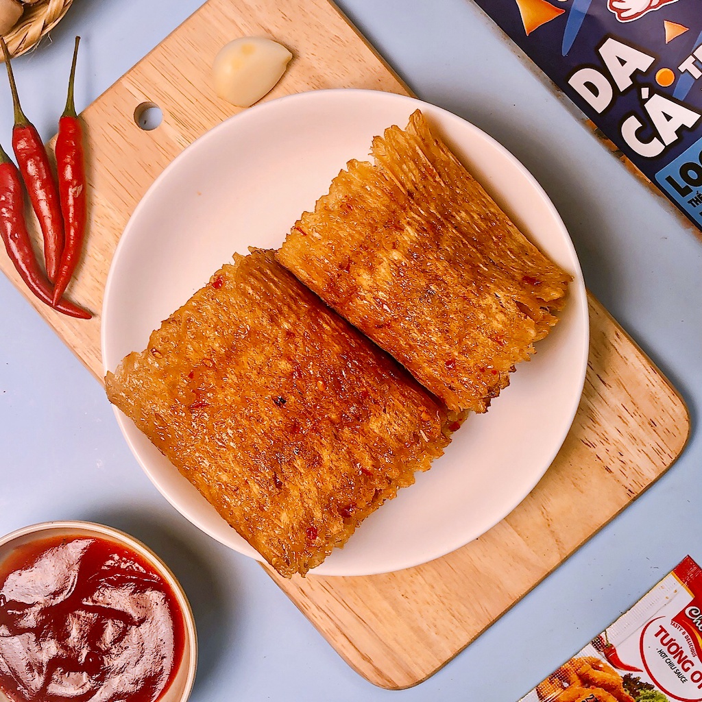Khô mực cán chua cay 250g, đồ ăn vặt sài gòn LOCA KM02 | BigBuy360 - bigbuy360.vn