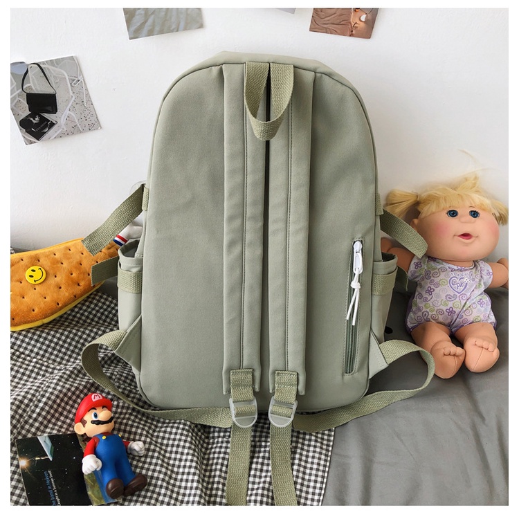 Cặp đi học nữ nhiều ngăn dễ thương, tặng 2 ảnh và 3 sticker như hình G247 - BaloGigo